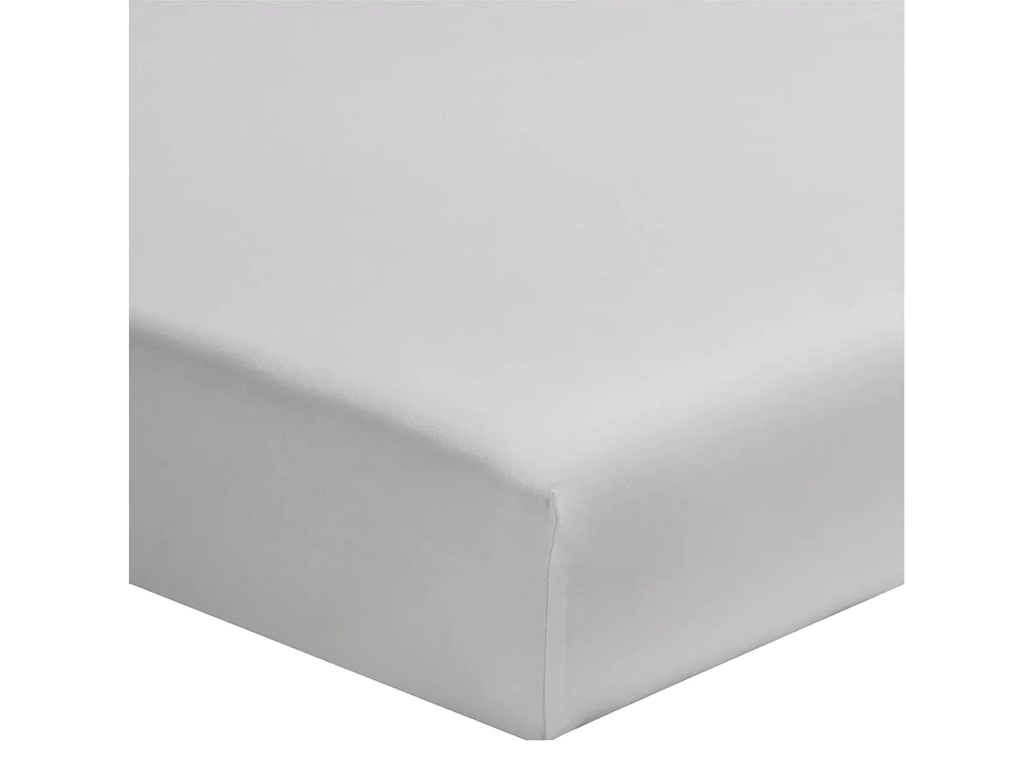 Drap housse coton blanc 140x190 cm