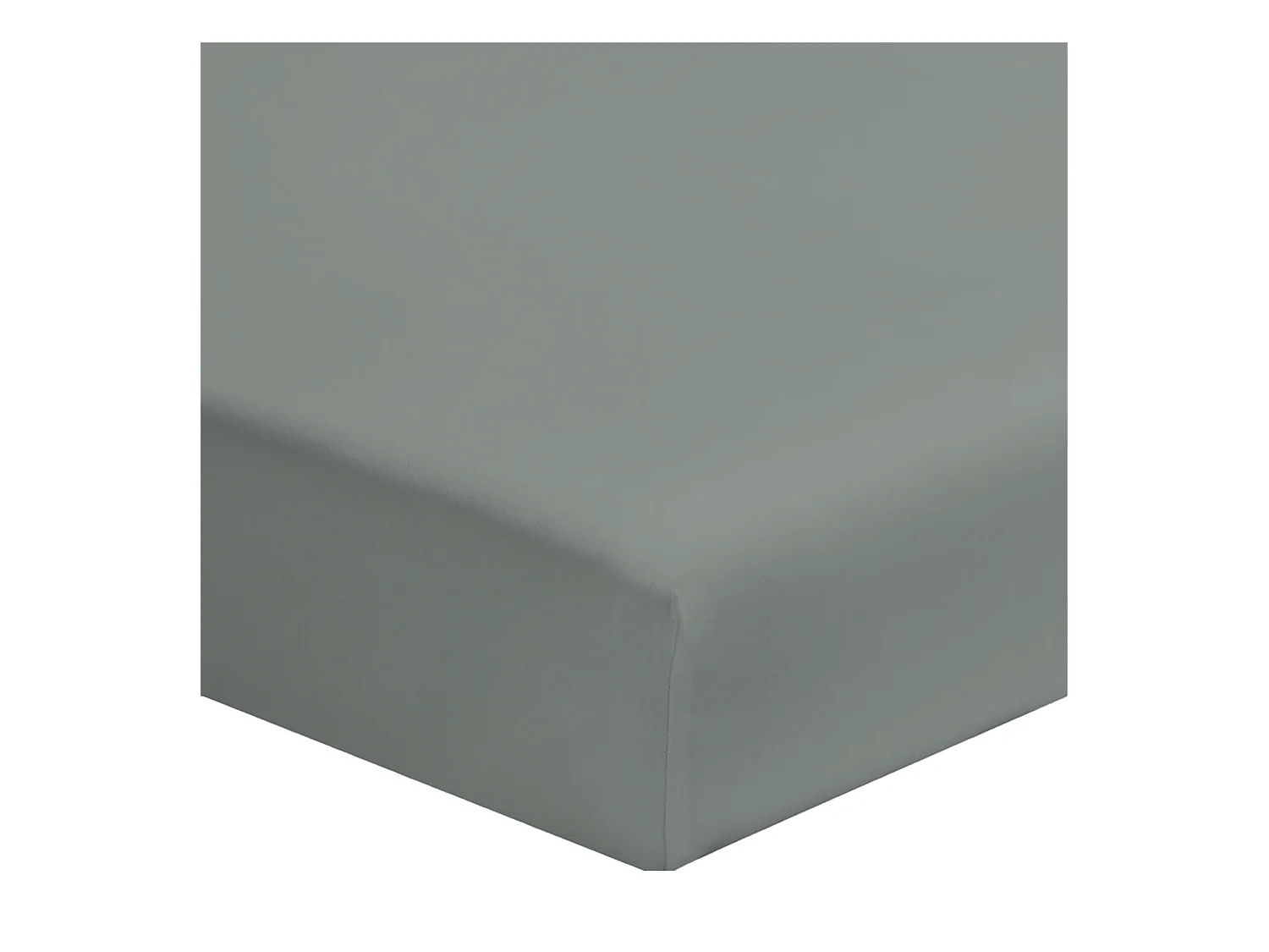 Drap housse coton vert 140x200 cm