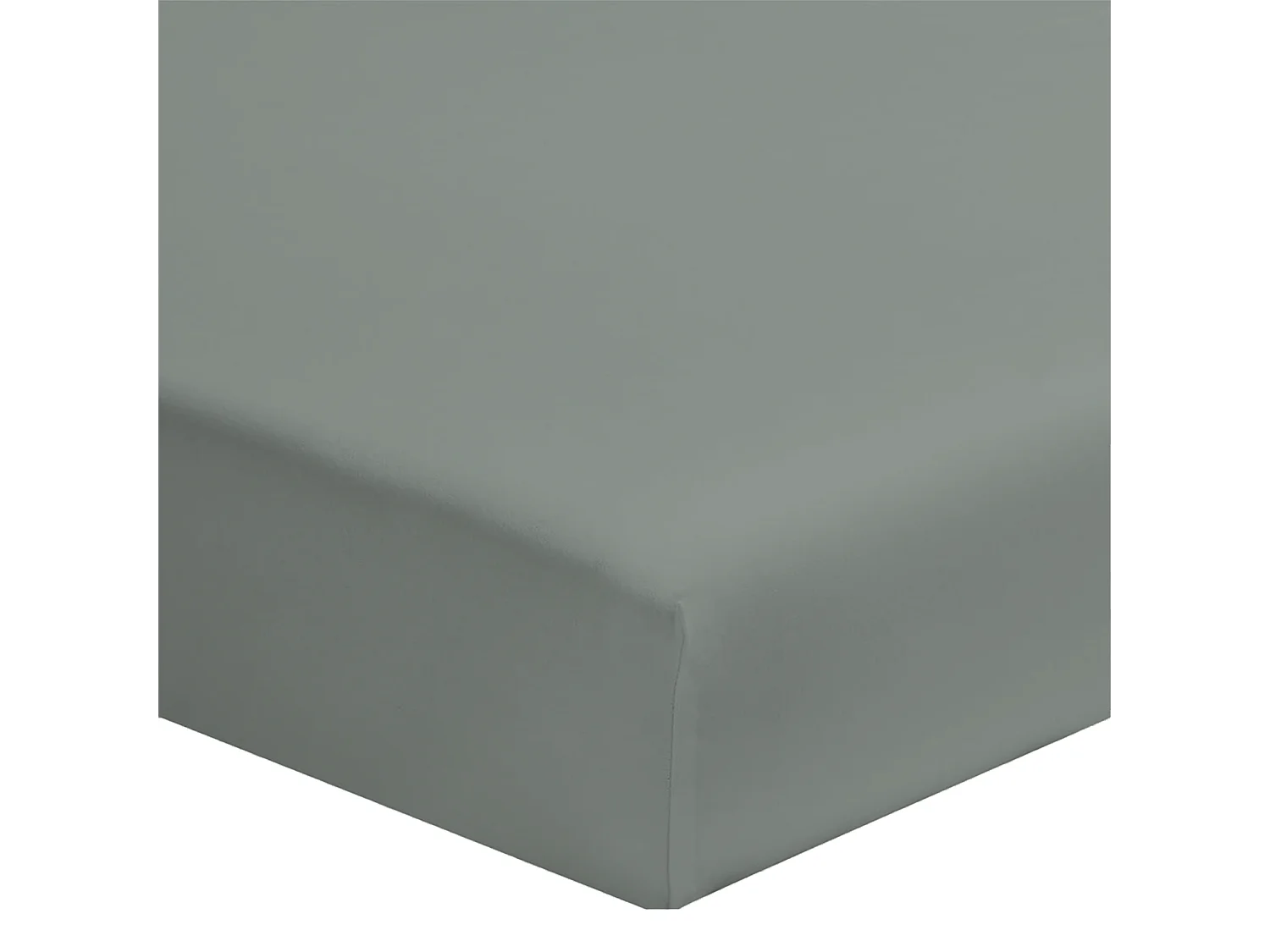 Drap housse coton vert 140x190 cm