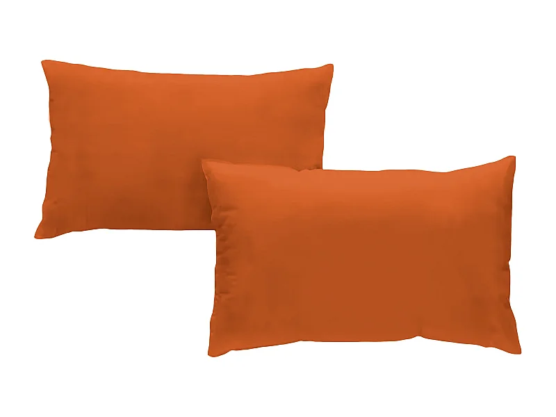 Set de 2 taies d'oreillers coton terra cotta 50x70 cm