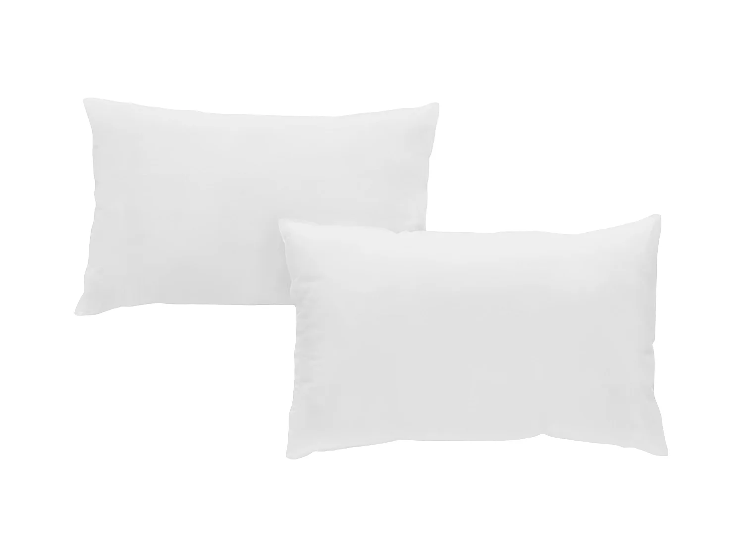 Set de 2 taies d'oreillers coton blanc 50x70 cm