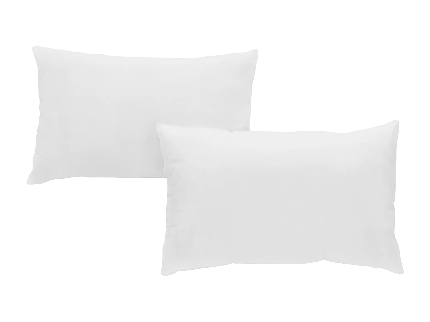 Set de 2 taies d'oreillers coton blanc 50x70 cm