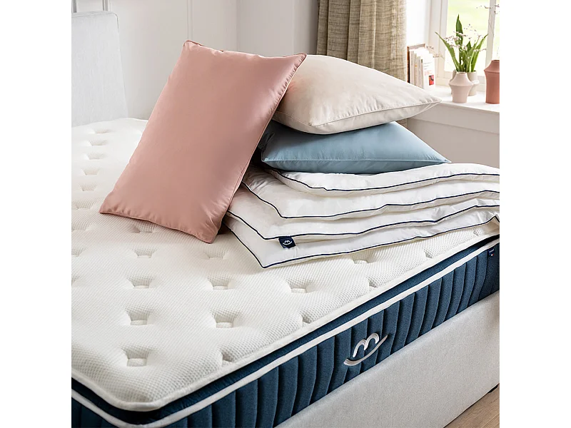 Set de 2 taies d'oreillers coton vert 50x70 cm