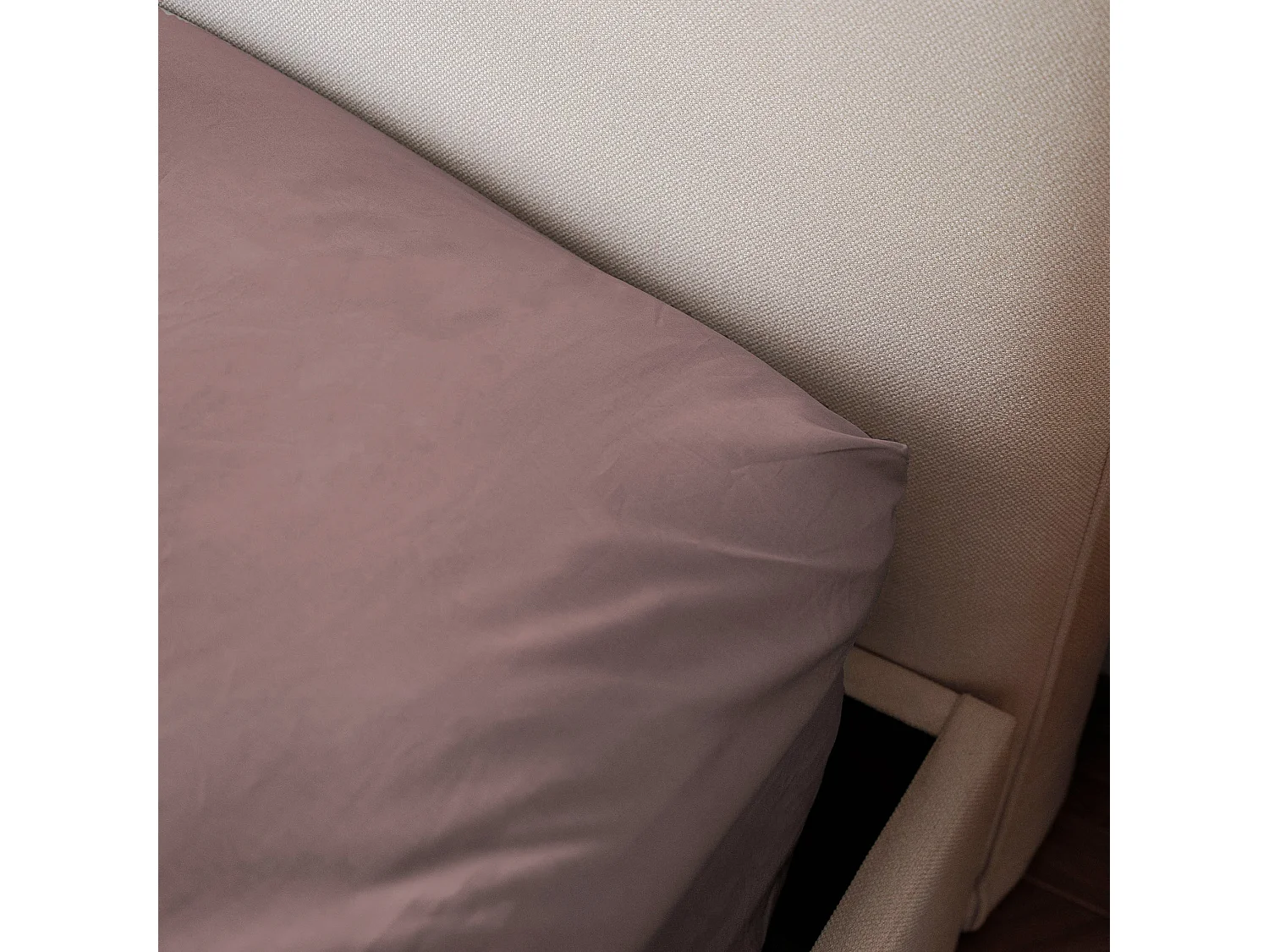 Set de 2 taies d'oreillers coton rose poudré 50x70 cm