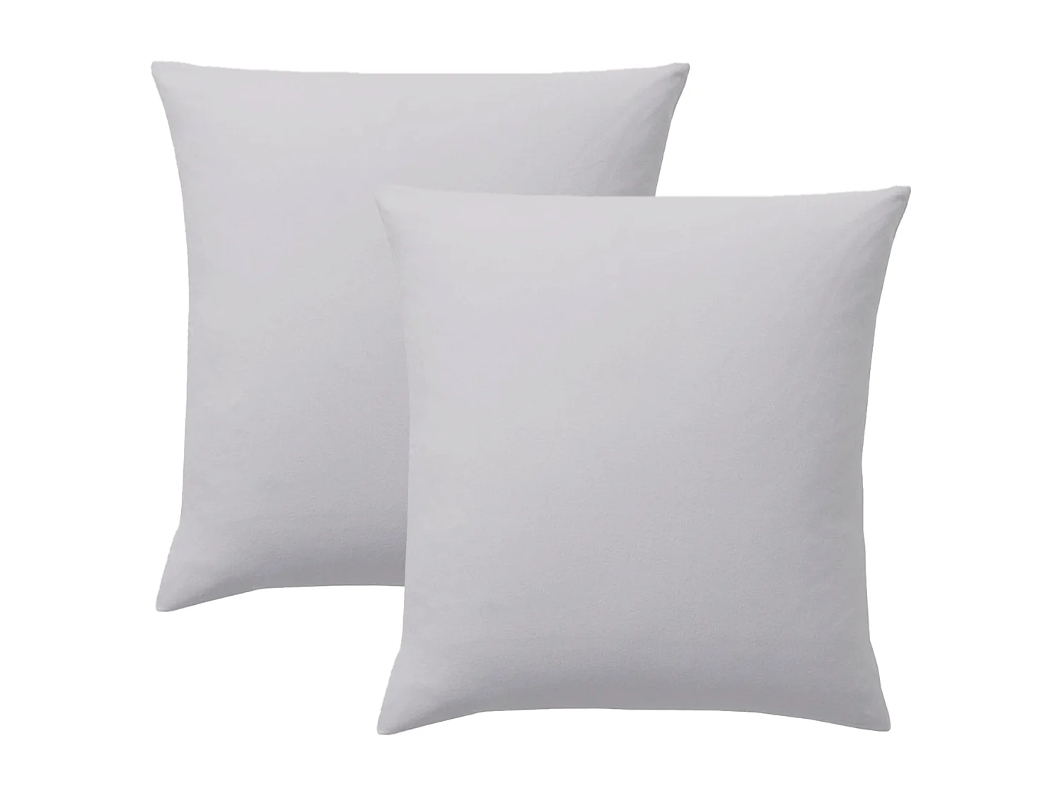 Set de 2 taies d'oreillers coton blanc 65x65 cm