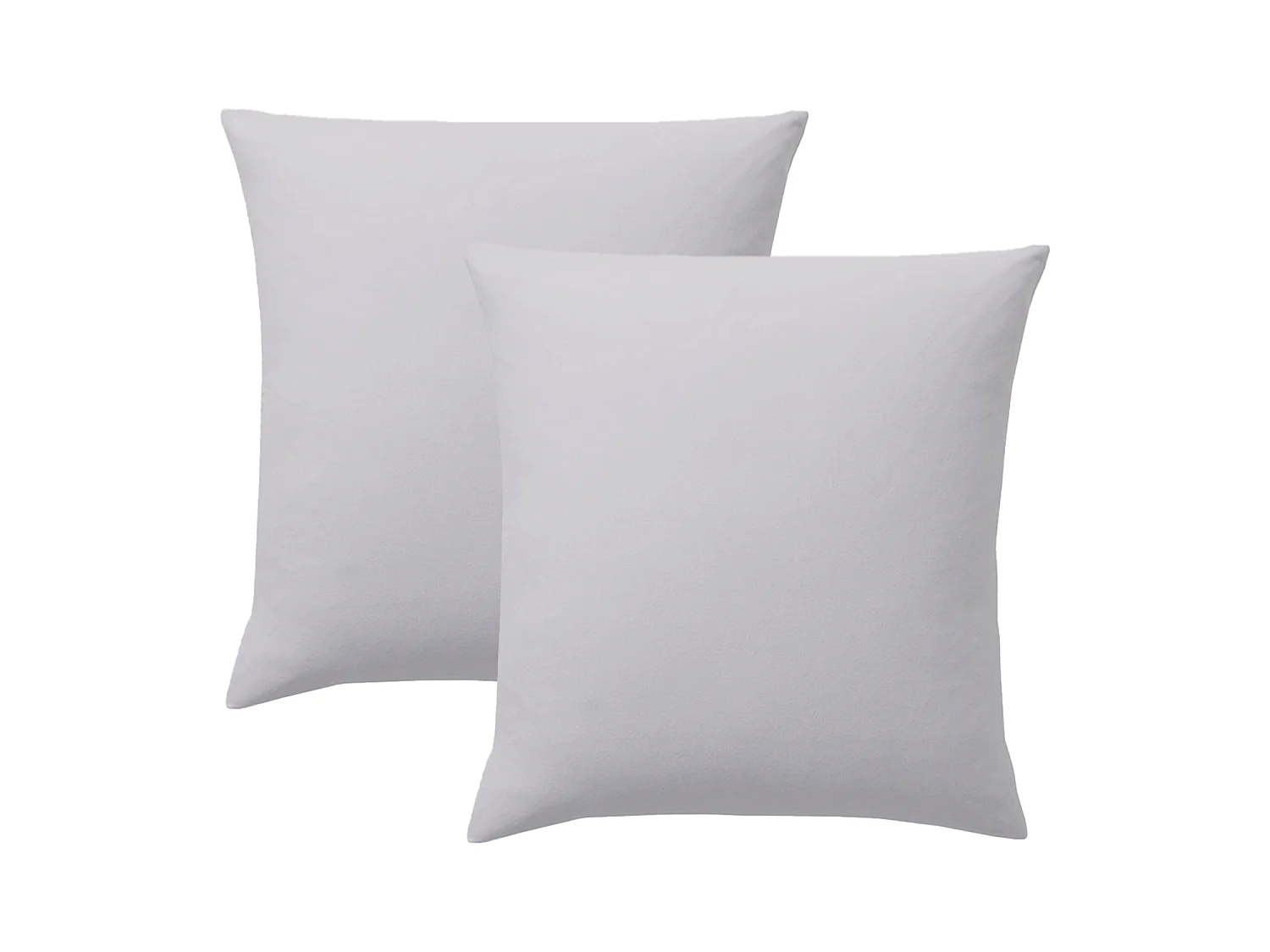 Set de 2 taies d'oreillers coton blanc 65x65 cm