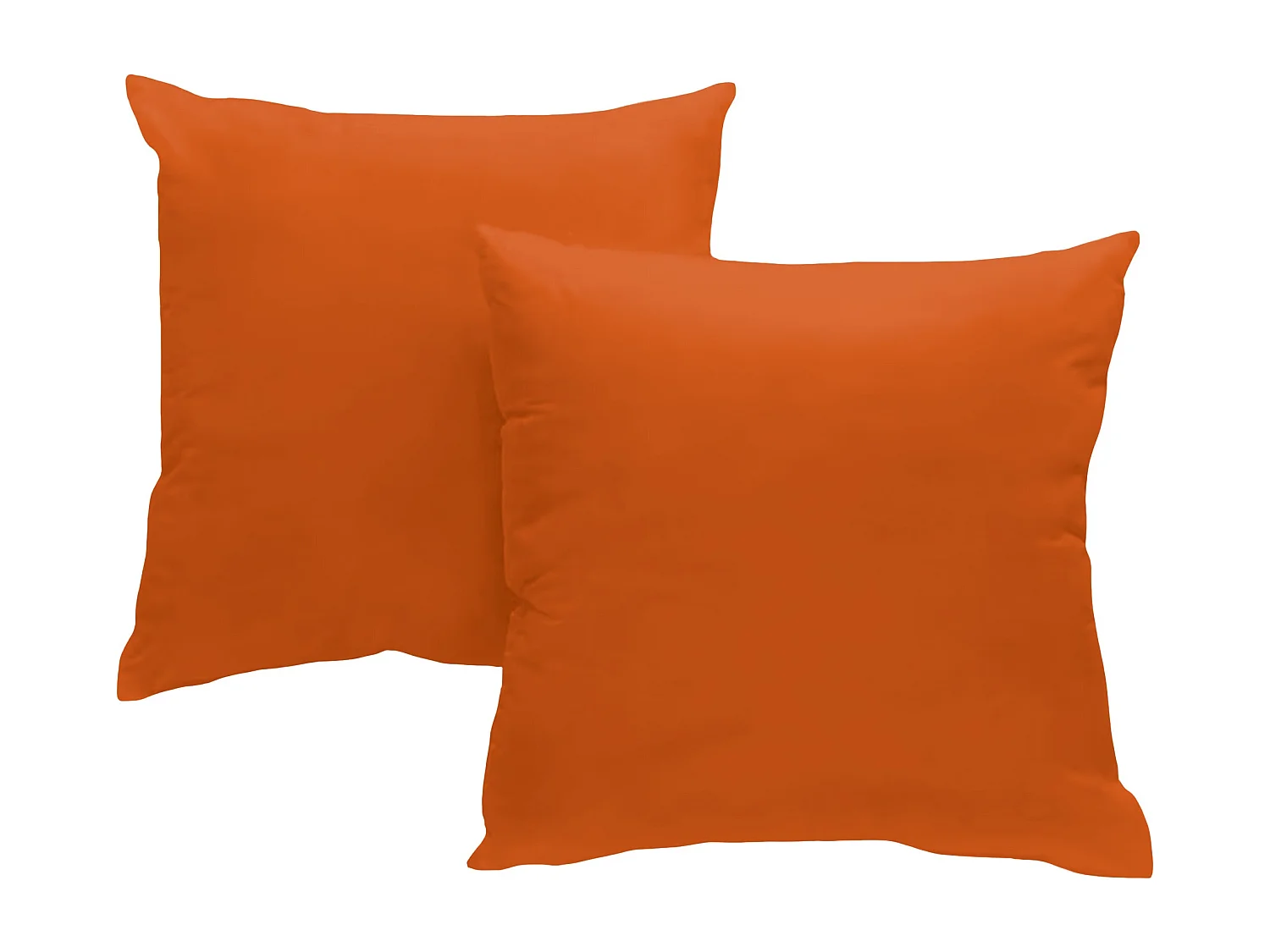 Set de 2 taies d'oreillers coton terra cotta 65x65 cm