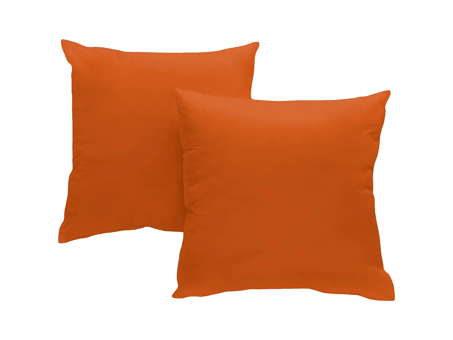 Set de 2 taies d'oreillers coton terra cotta 65x65 cm