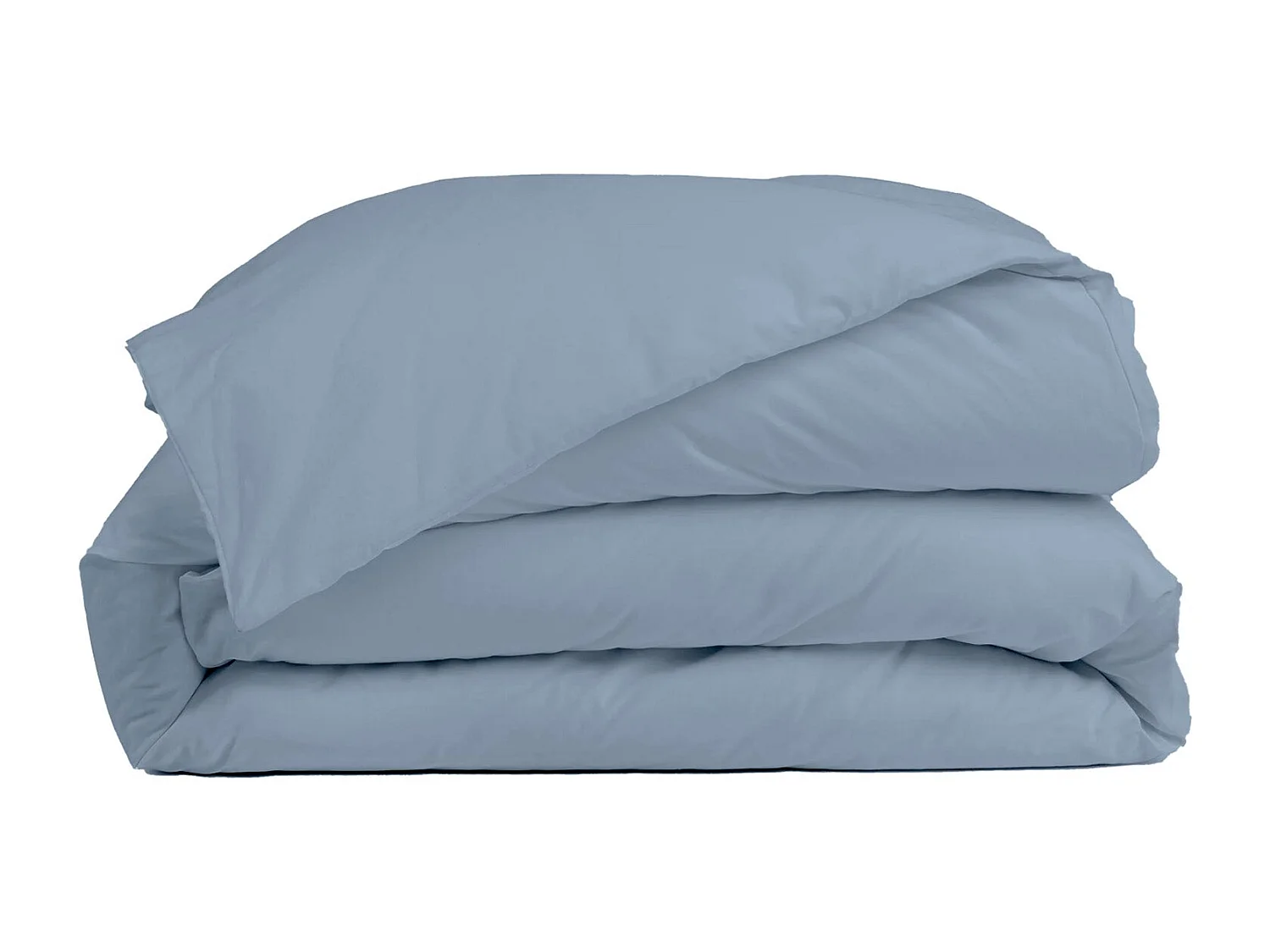 Housse de couette coton bleu gris 140x200 cm