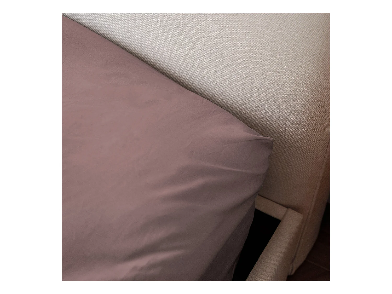 Housse de couette coton rose poudré 200x200 cm