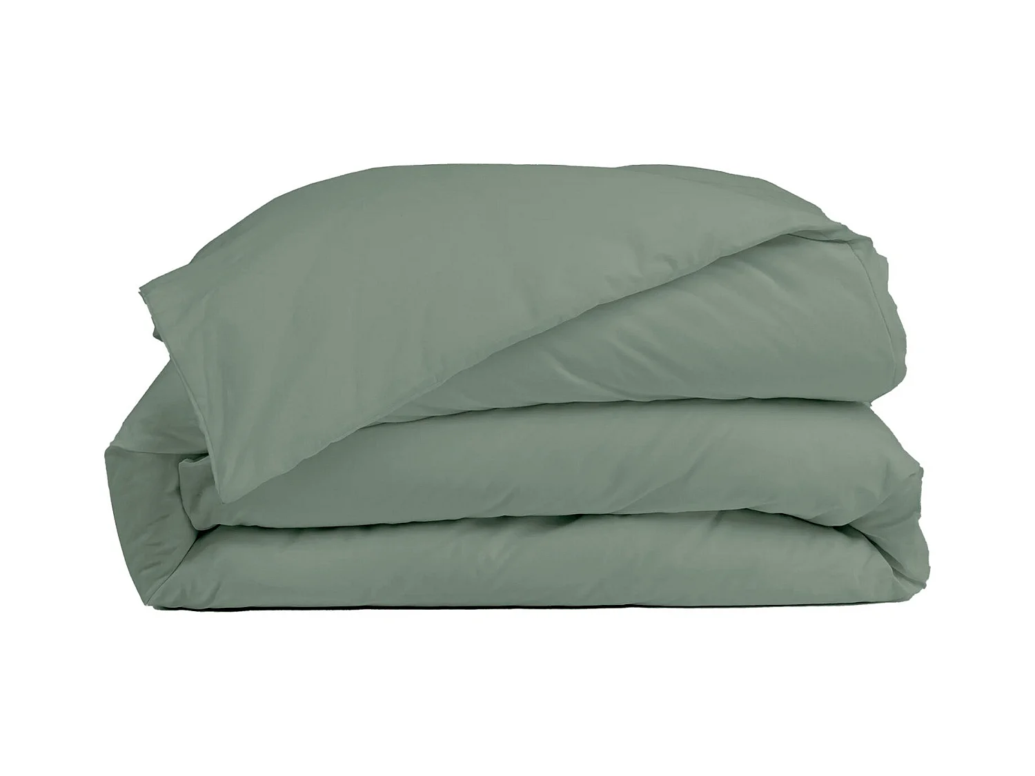Housse de couette coton vert 200x200 cm
