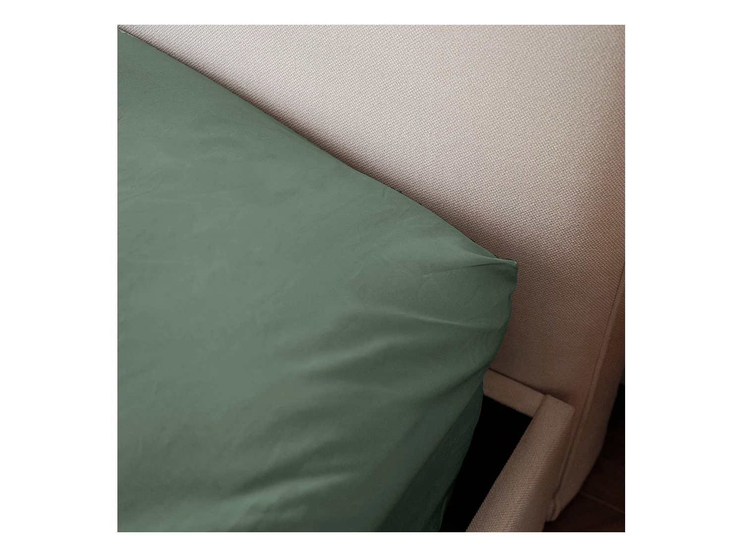 Housse de couette coton vert 200x200 cm
