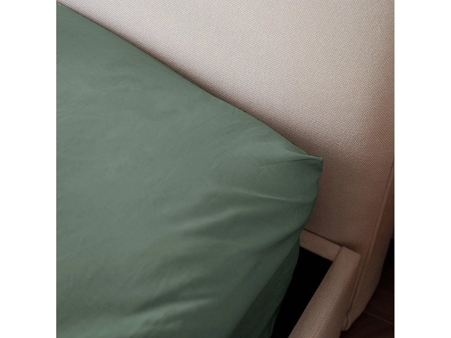 Housse de couette coton vert 200x200 cm