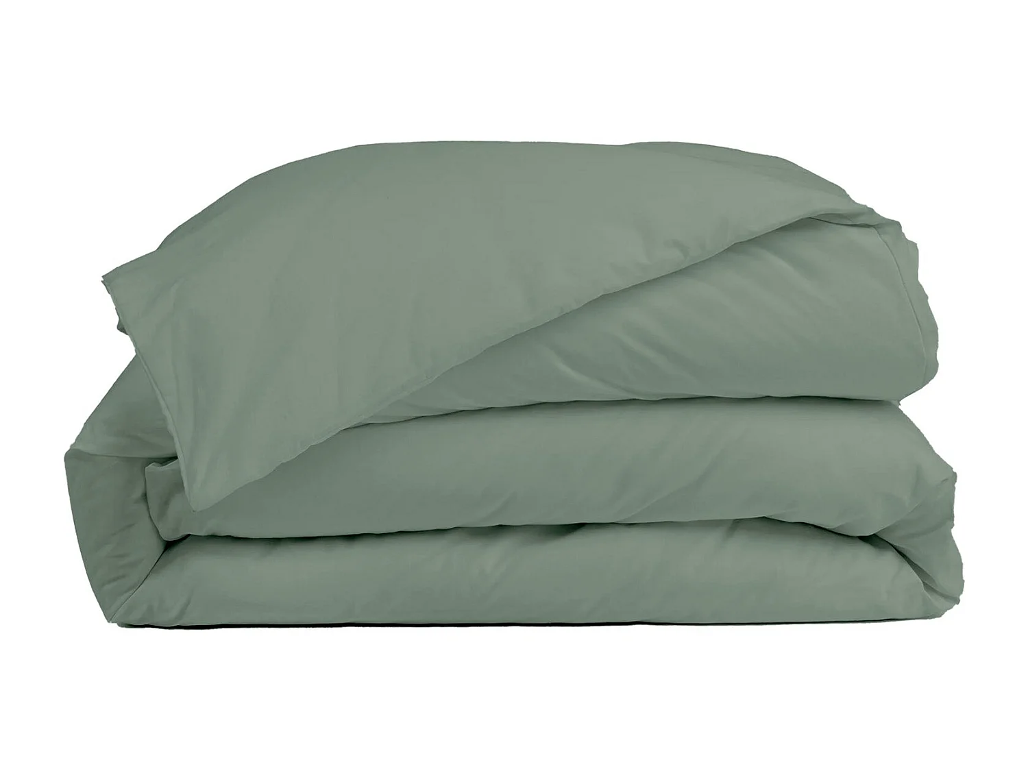 Housse de couette coton vert 200x200 cm