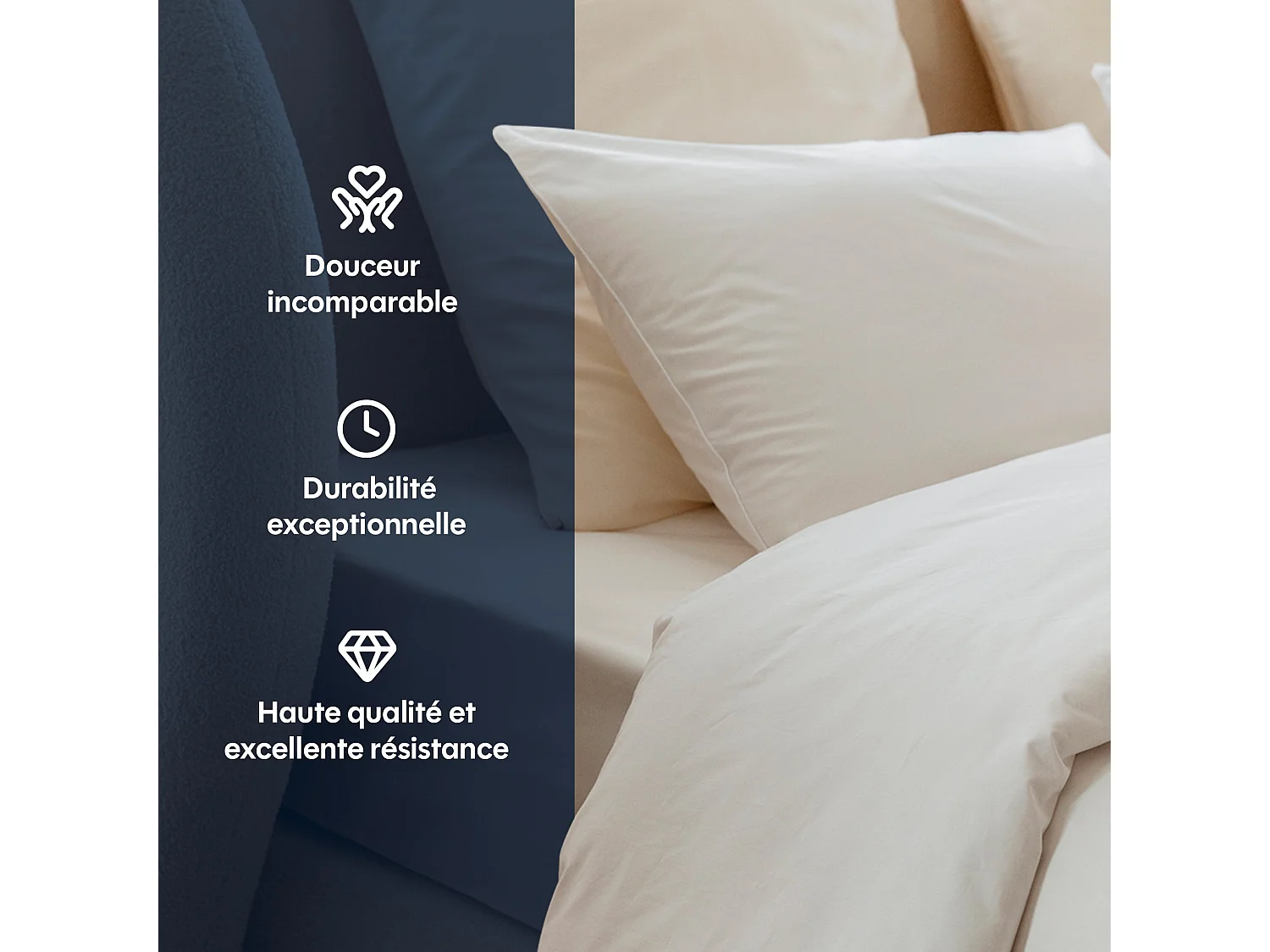 Housse de couette coton blanc 220x240 cm