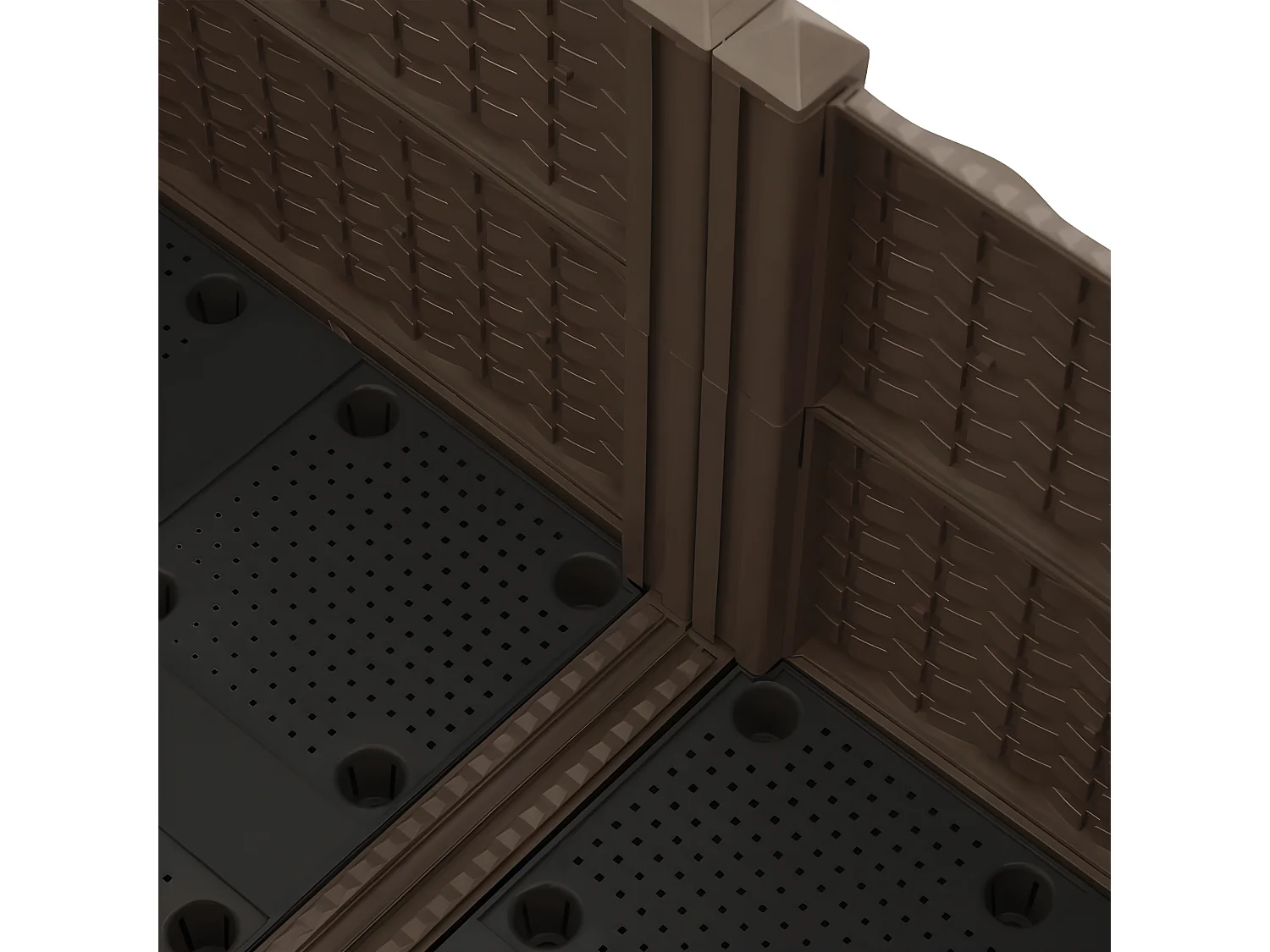 Canteiro elevado 80x80x38 cm polipropileno