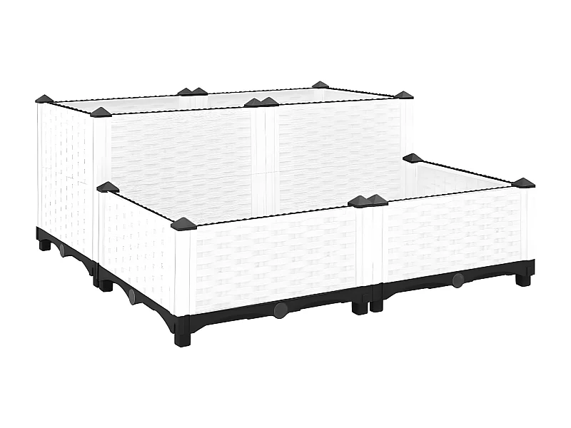Lit surélevé 80x80x38 cm Polypropylène