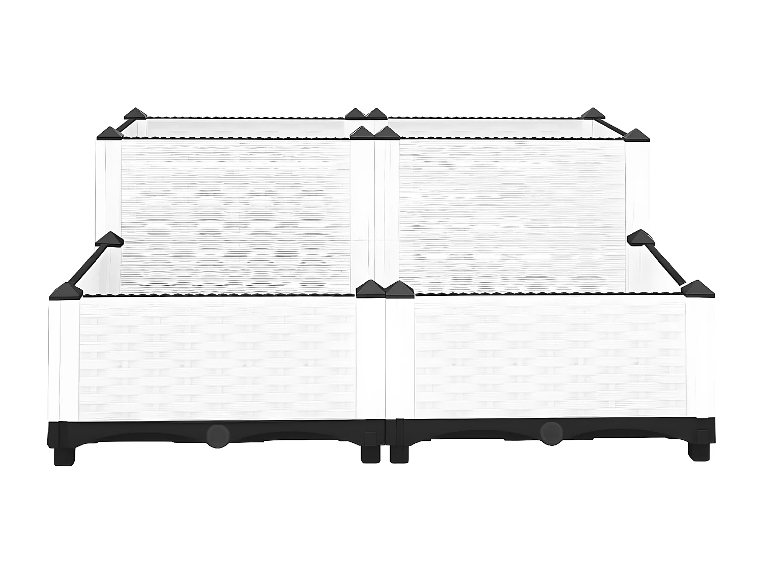 Lit surélevé 80x80x38 cm Polypropylène