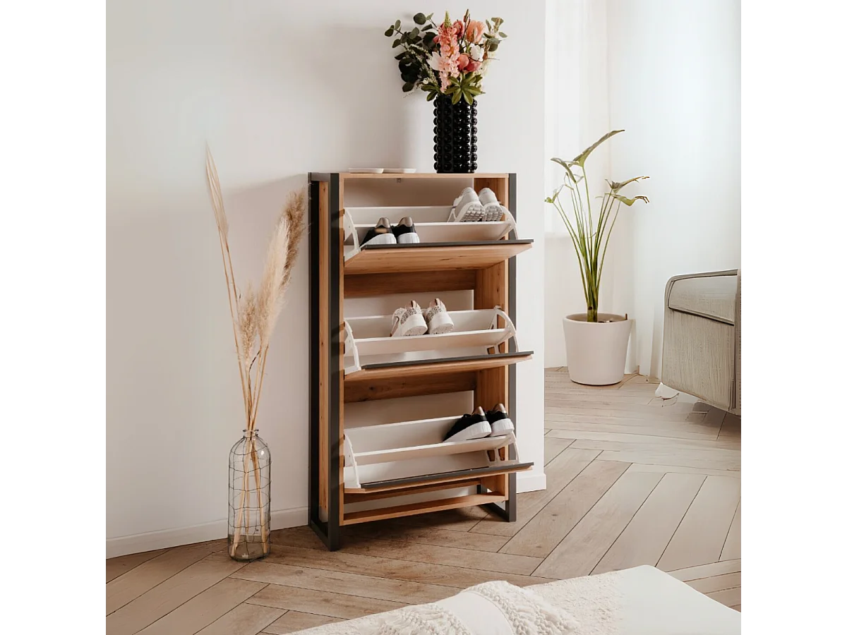 Meuble à Chaussures 3 Abattants L70 cm - DENVER