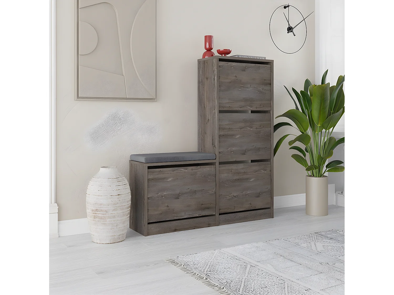 Schoenenkast 4 deuren L105 cm - Dude