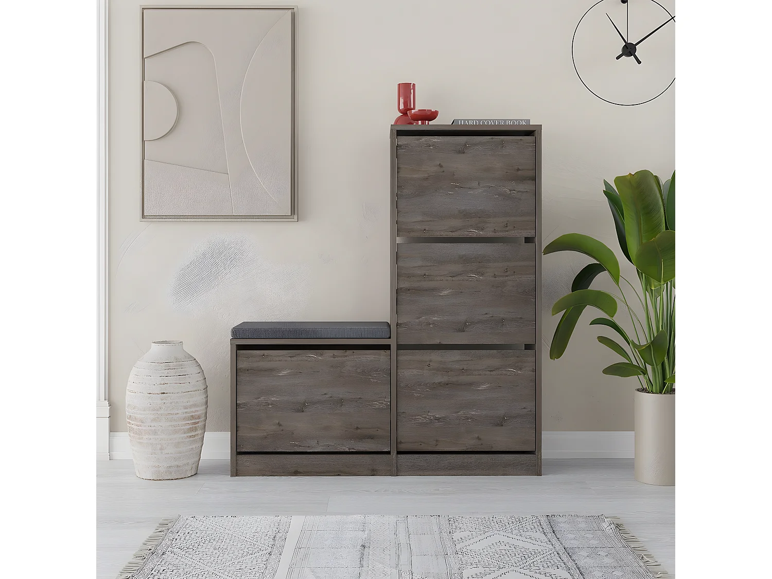 Schoenenkast 4 deuren L105 cm - Dude