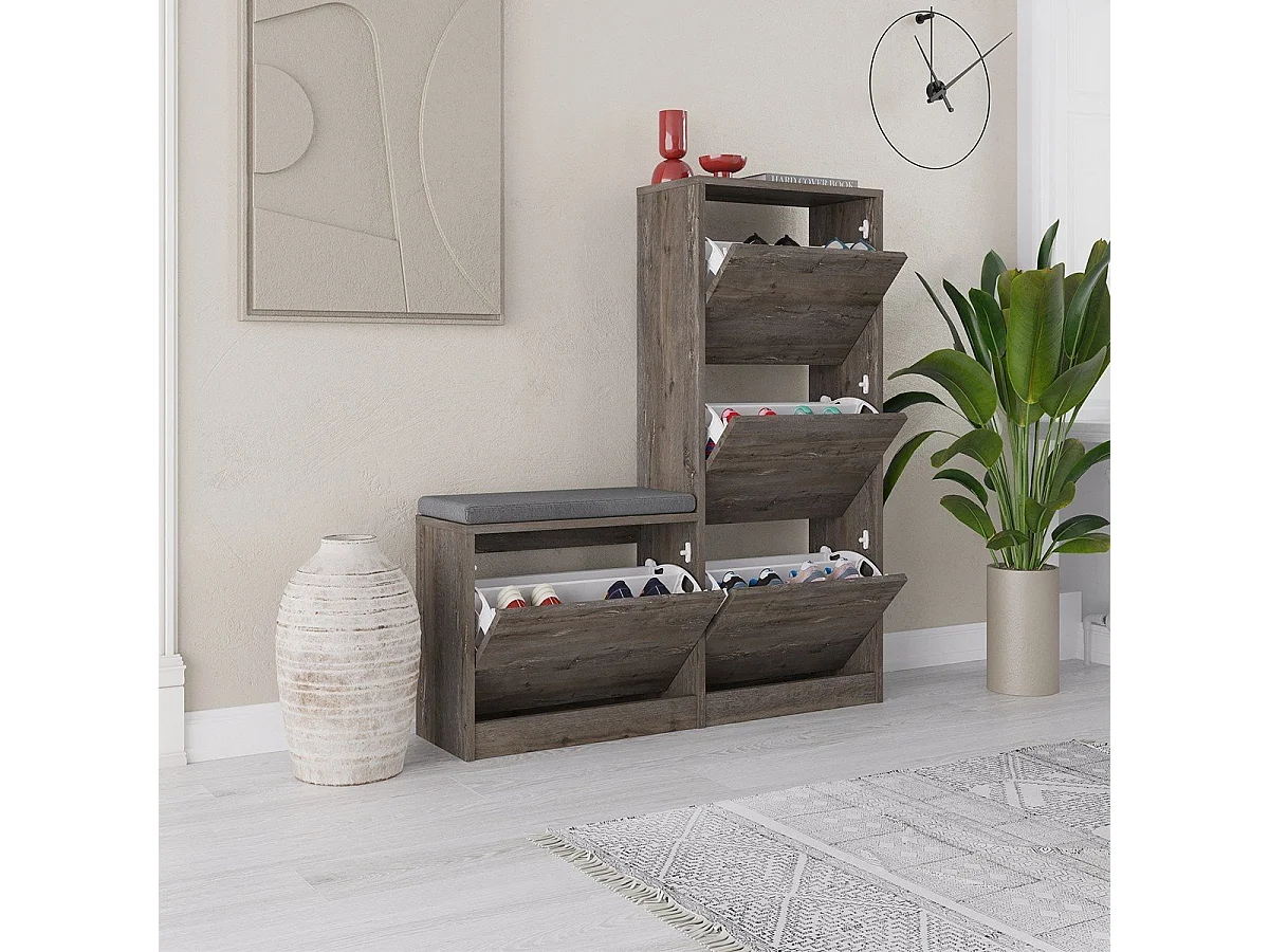 Mueble para zapatos 4 puertas L105 cm - Dude