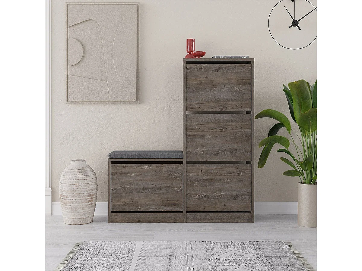 Mueble para zapatos 4 puertas L105 cm - Dude