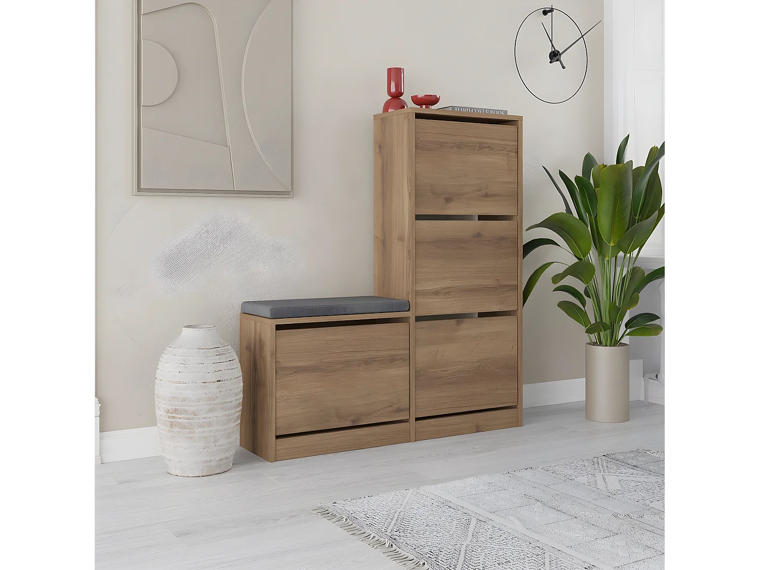 Schoenenkast 4 deuren L105 cm - Dude