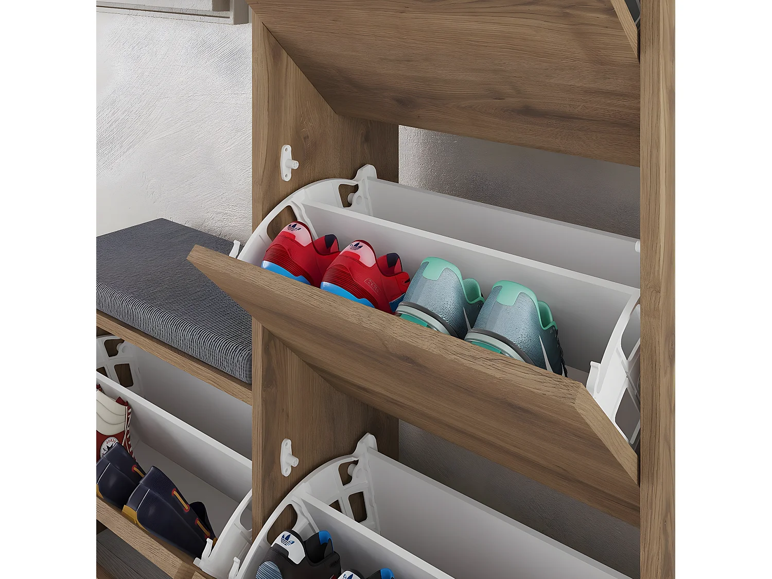 Schoenenkast 4 deuren L105 cm - Dude