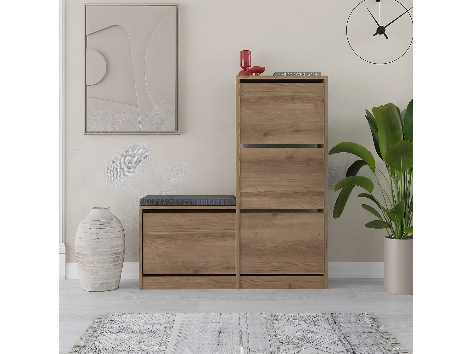 Schuhschrank 4 Türen L105 cm - Dude