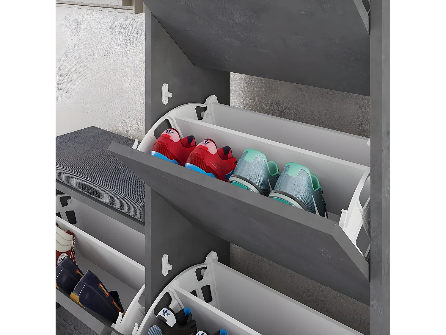 Schoenenkast 4 deuren L105 cm - Dude