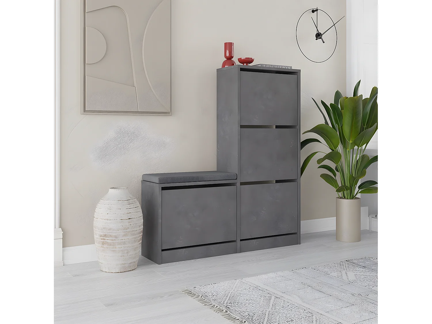 Schoenenkast 4 deuren L105 cm - Dude