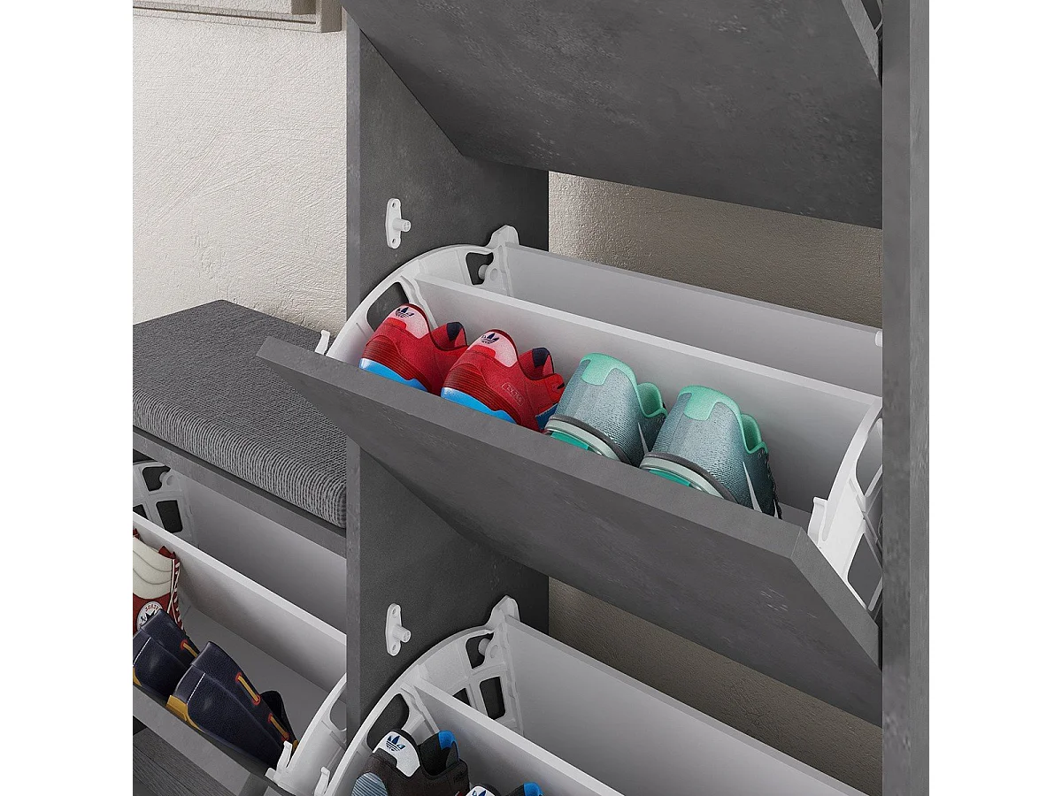 Meuble à chaussures 4 portes L105 cm - Dude