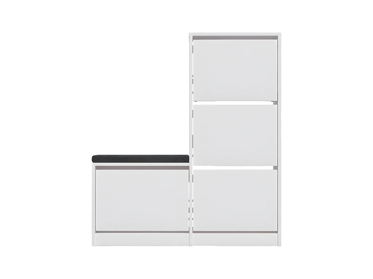 Meuble à chaussures 4 portes L105 cm - Dude