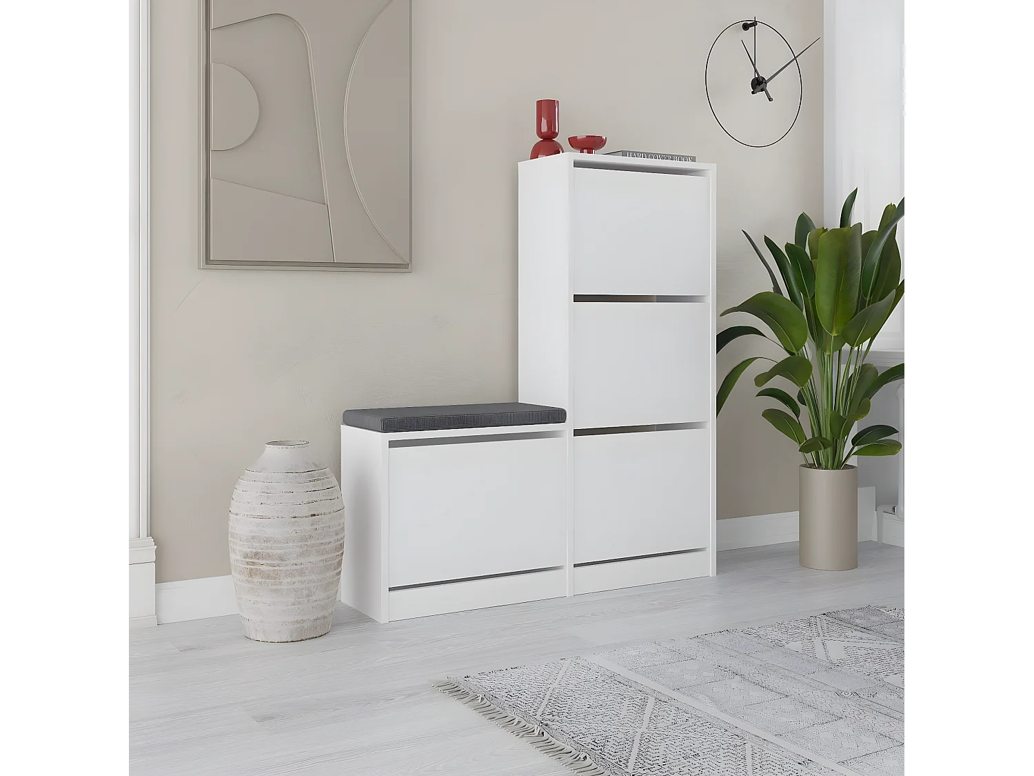 Schoenenkast 4 deuren L105 cm - Dude