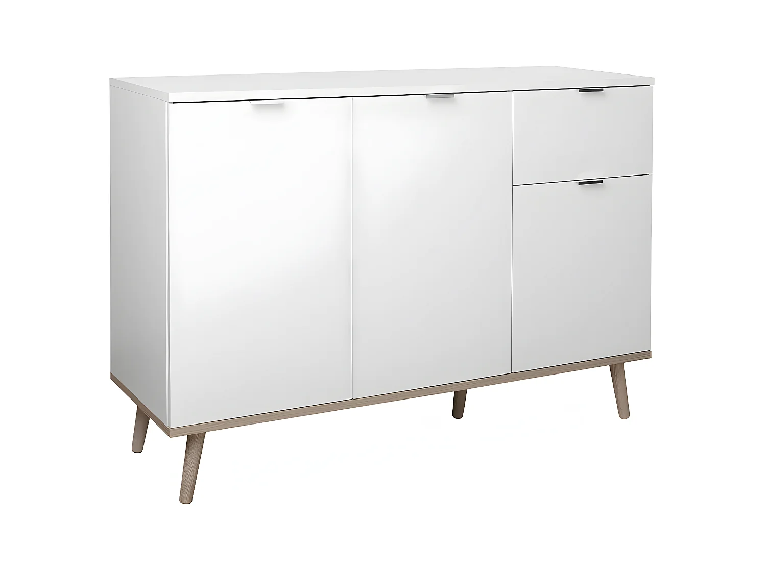 Buffet 3 Portes 2 Étagères 1 Tiroir L120 cm - COPENHAGUE