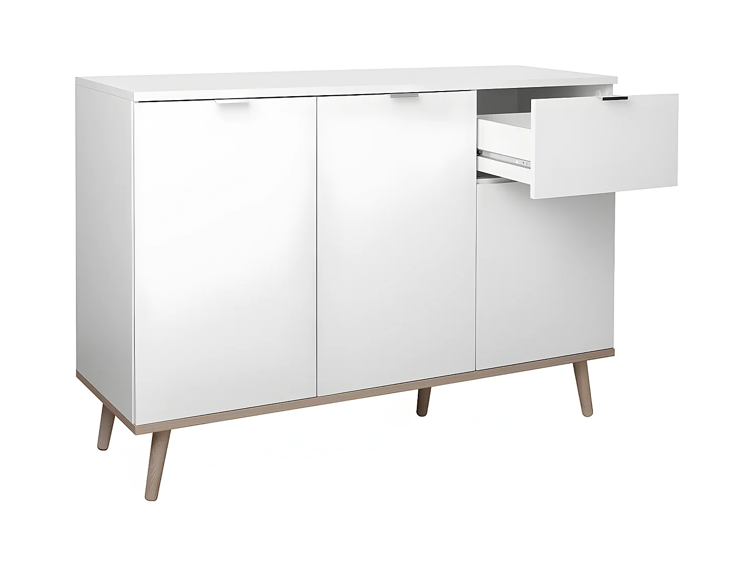 Buffet 3 Portes 2 Étagères 1 Tiroir L120 cm - COPENHAGUE