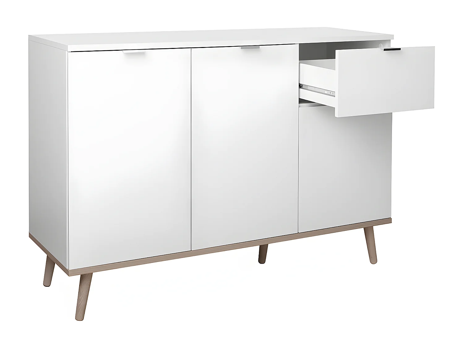 Buffet 3 Portes 2 Étagères 1 Tiroir L120 cm - COPENHAGUE