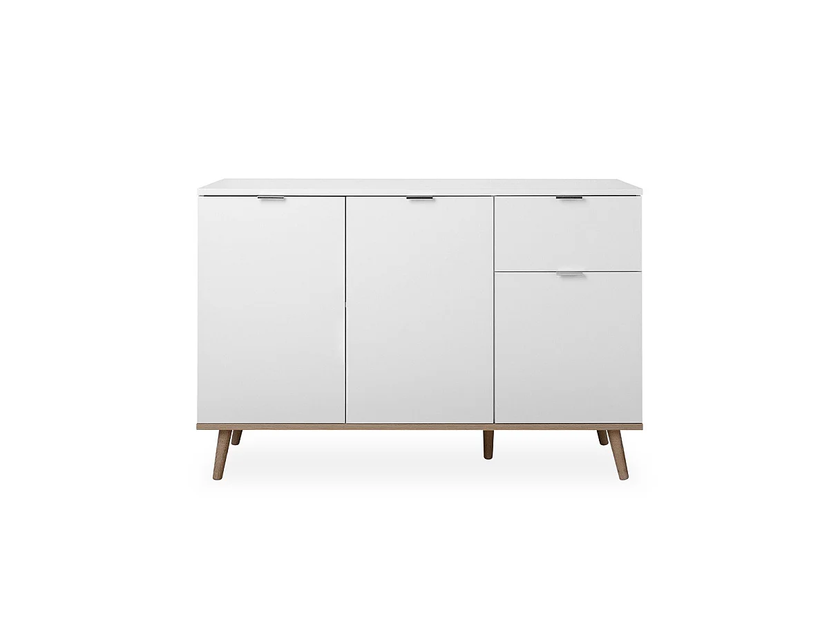 Kredens 3 drzwi 2 półki 1 szuflada L120 cm - COPENHAGEN