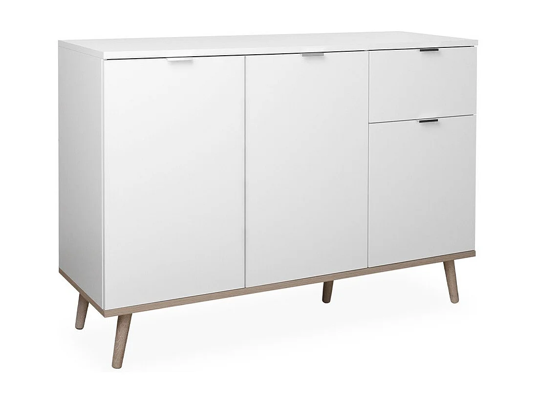 Kredens 3 drzwi 2 półki 1 szuflada L120 cm - COPENHAGEN