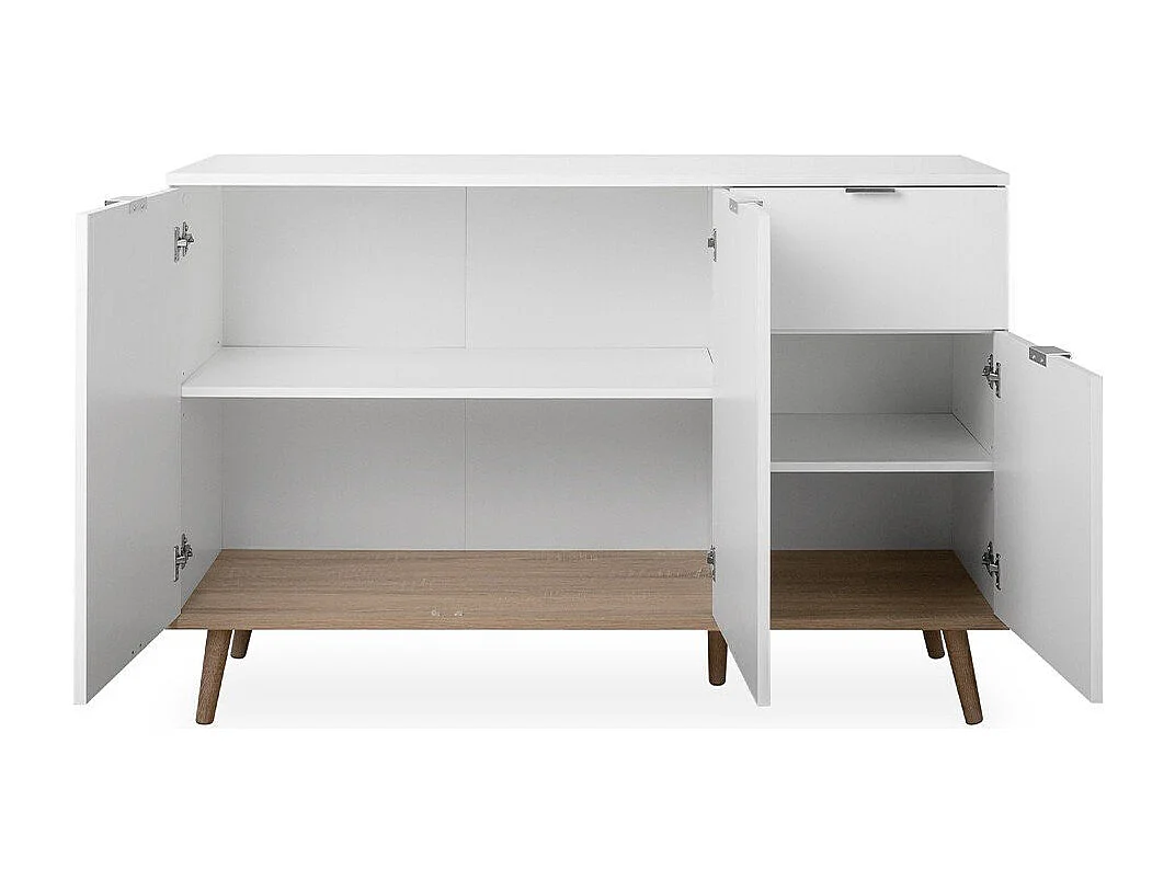 Kredens 3 drzwi 2 półki 1 szuflada L120 cm - COPENHAGEN