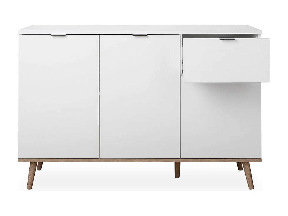 Kredens 3 drzwi 2 półki 1 szuflada L120 cm - COPENHAGEN