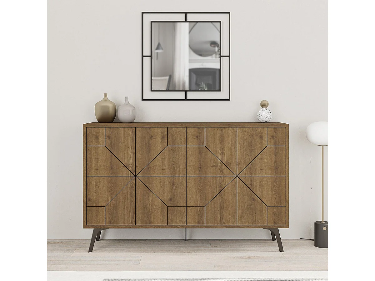 Aparador – 123 x 77,4 x 35 cm – Cor Hitit – Painel de Partículas revestido a Melamina