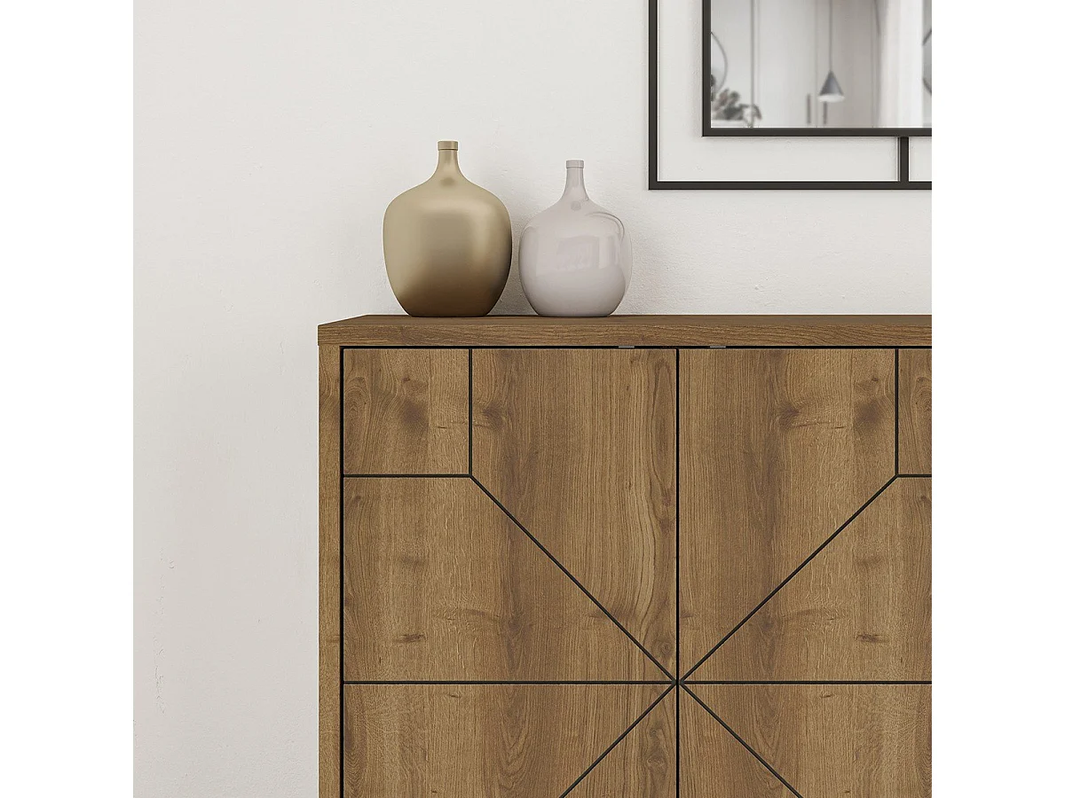 Aparador – 123 x 77,4 x 35 cm – Cor Hitit – Painel de Partículas revestido a Melamina