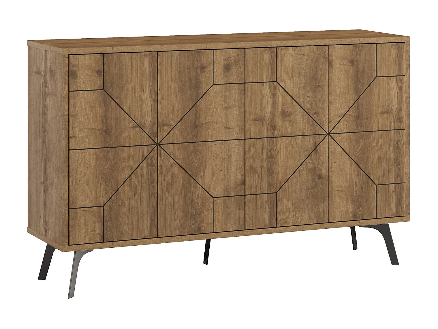 Aparador – 123 x 77,4 x 35 cm – Cor Hitit – Painel de Partículas revestido a Melamina