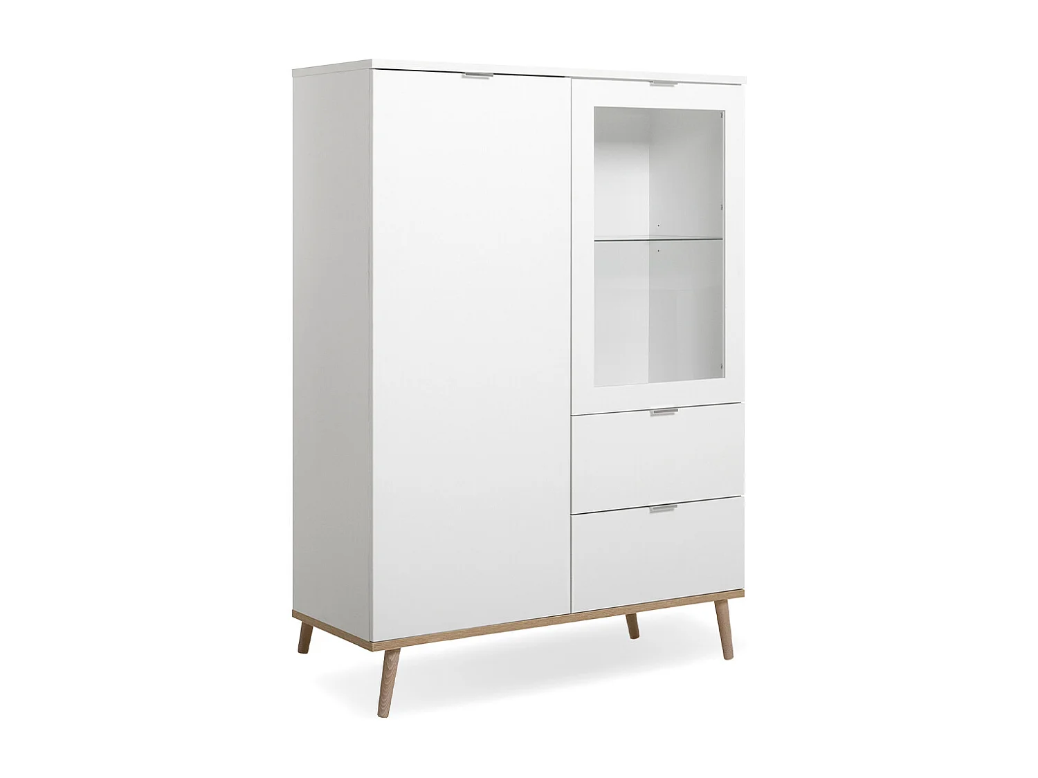 Vaisselier avec 2 Portes et 2 Tiroirs H140 cm - COPENHAGUE