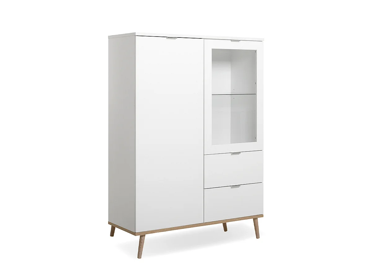 Vaisselier avec 2 Portes et 2 Tiroirs H140 cm - COPENHAGUE