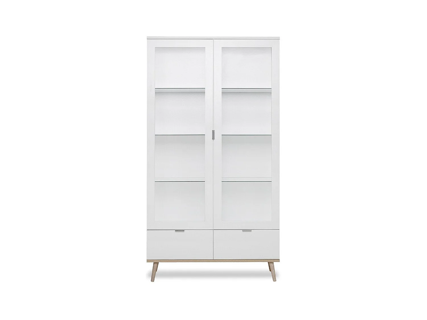Vaisselier 2 Portes Vitrées 2 Tiroirs H185 cm - COPENHAGUE