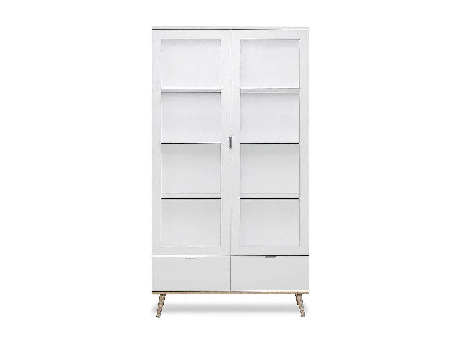 Vaisselier 2 Portes Vitrées 2 Tiroirs H185 cm - COPENHAGUE