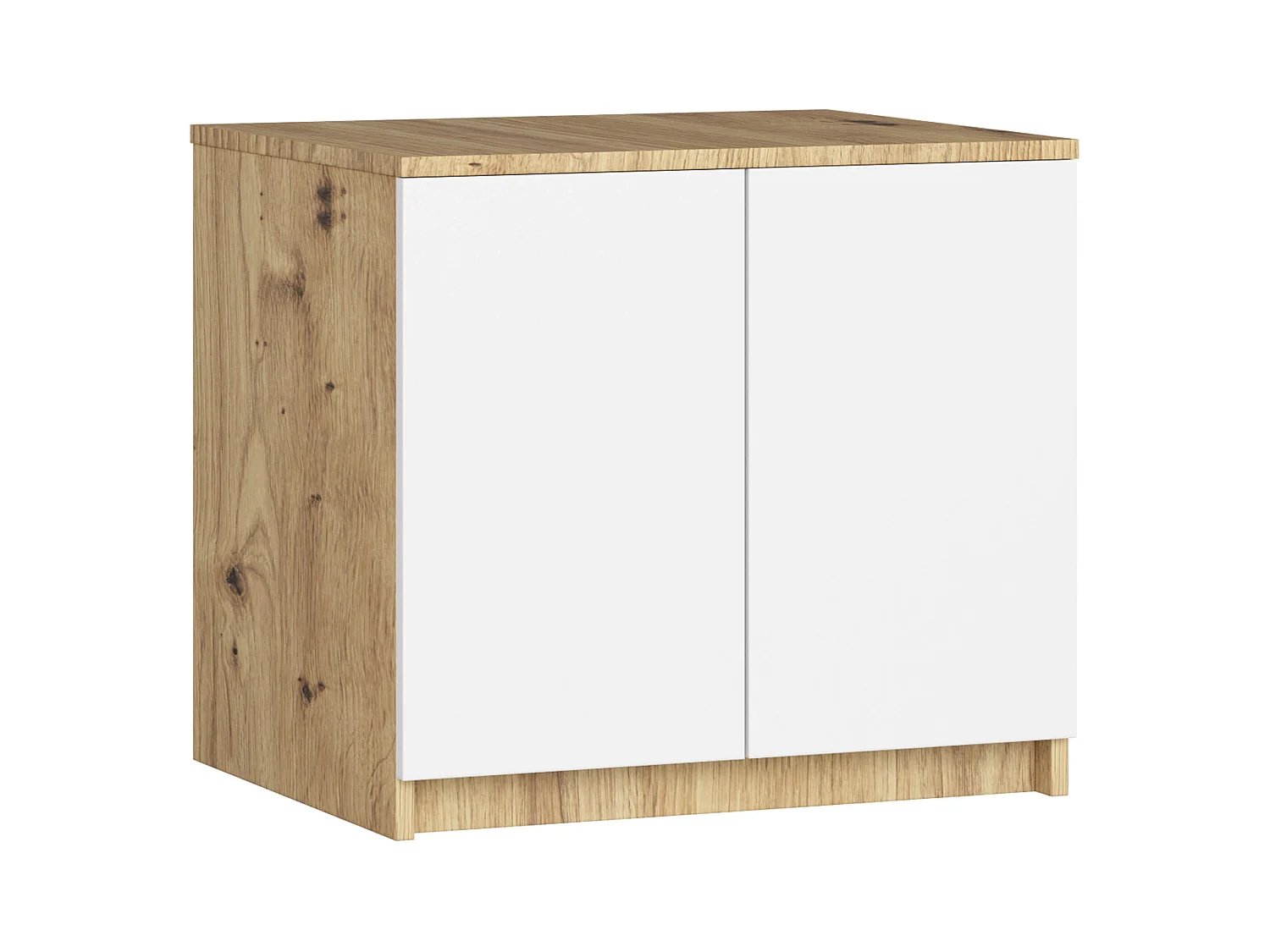 Sopralzo per armadio AKORD S60 Quercia Artisan 60 cm 2 ante inserto frontale Bianco 60x51x55 cm
